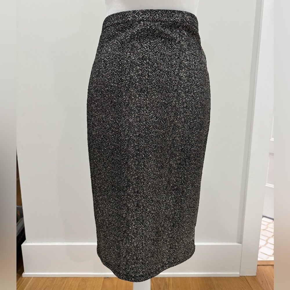 Pencil skirt metallic gold stretchy